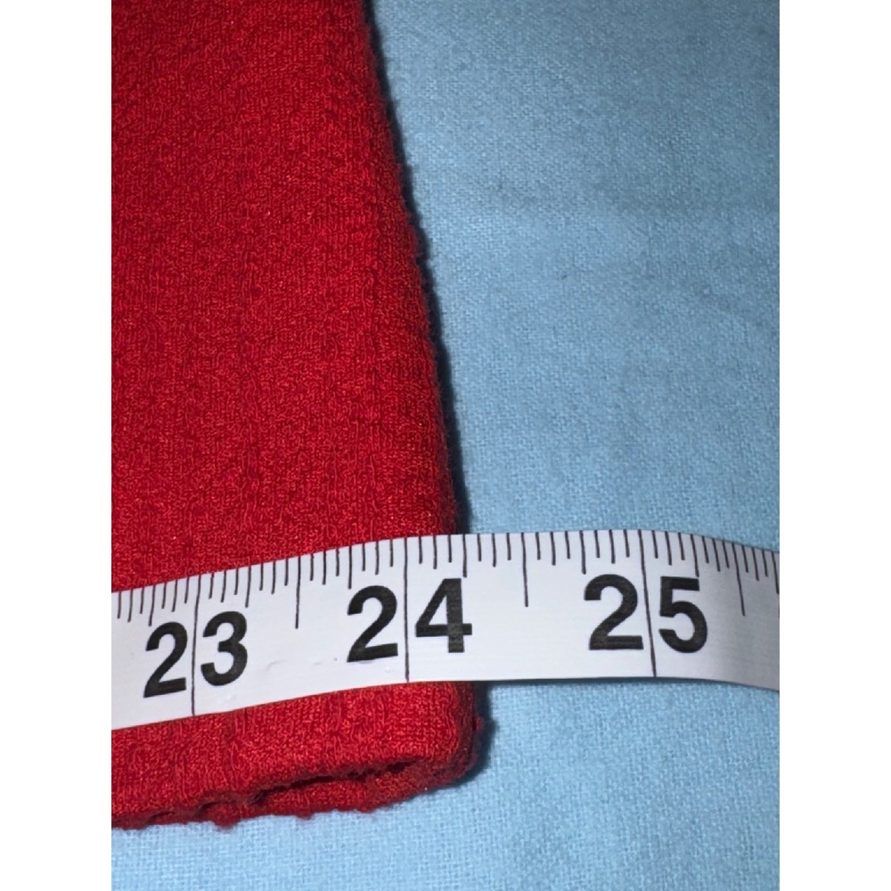 LOFT Red Textured Boucle Mini Skirt Button Pocket A-Line Size L - Picture 6 of 13